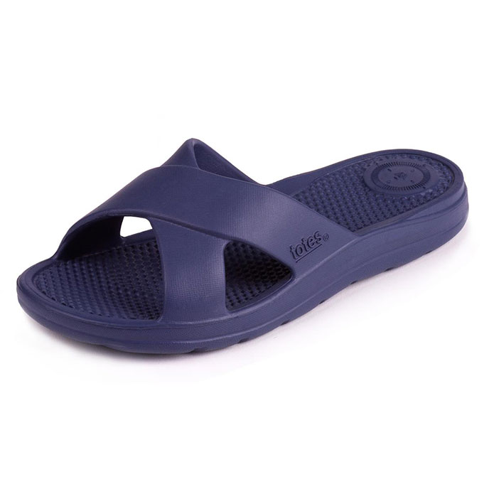totes® SOLBOUNCE  Ladies Cross Slide Navy Extra Image 1